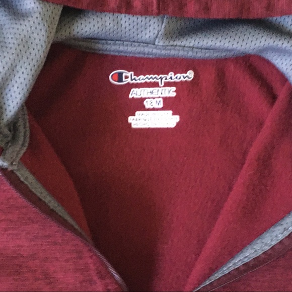 Champion sweatshirt size 18 months burgundy zip up - Picture 7 of 16